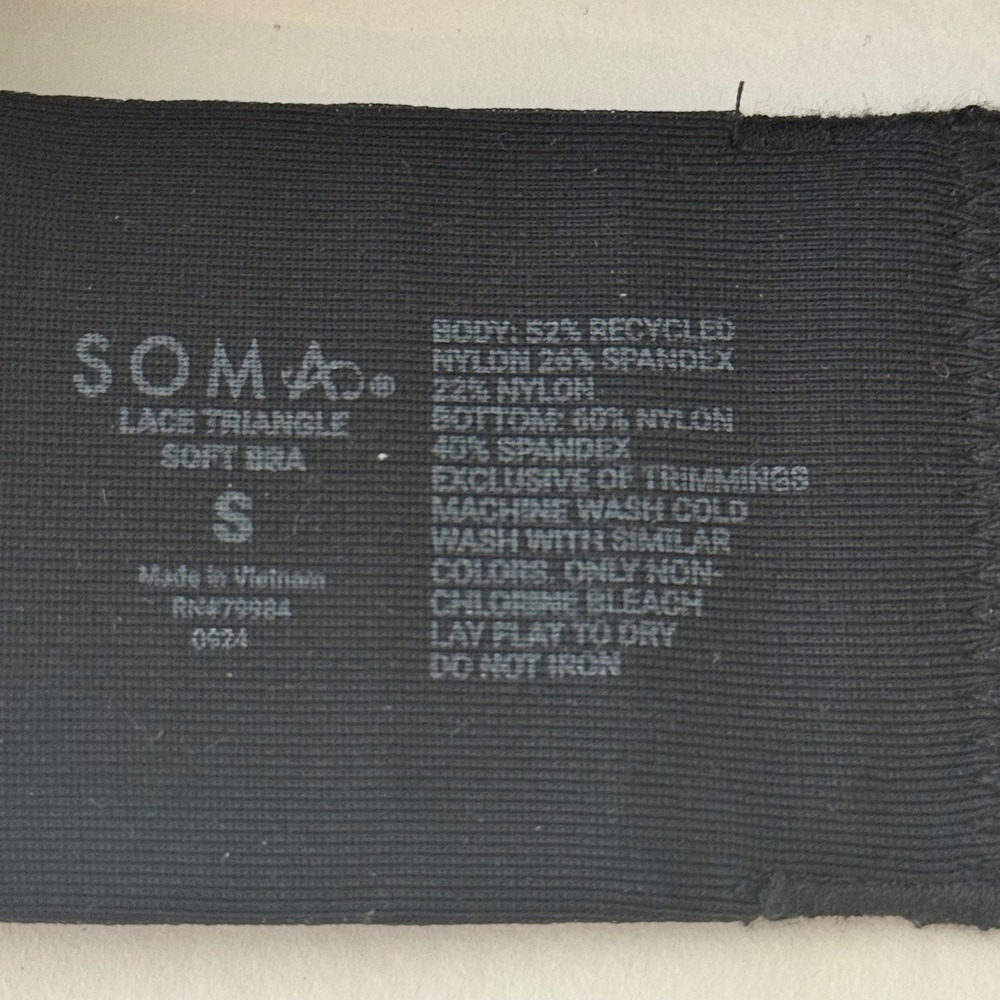 NWT Soma Bralette Lot of 2 Size Small Pink and Black Lace - Picture 10 of 10
